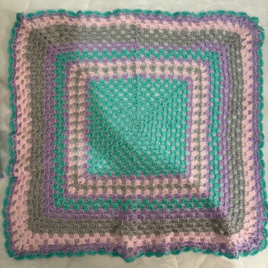 پتو نوزدای قلاب بافی