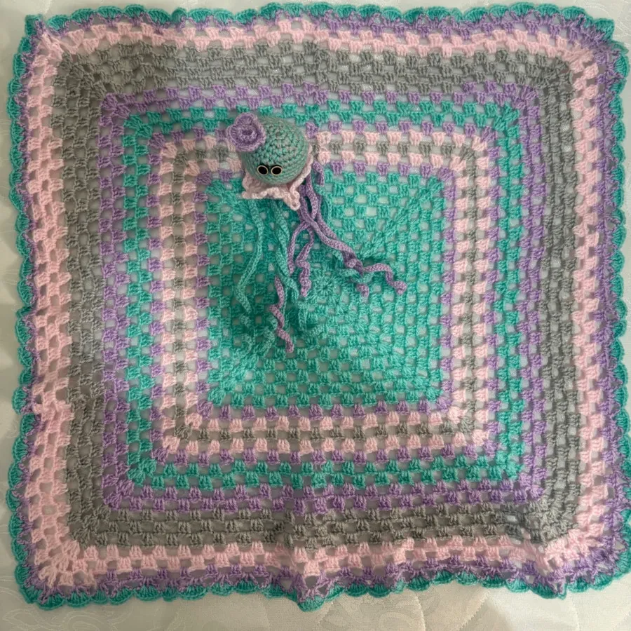 پتو نوزدای قلاب بافی