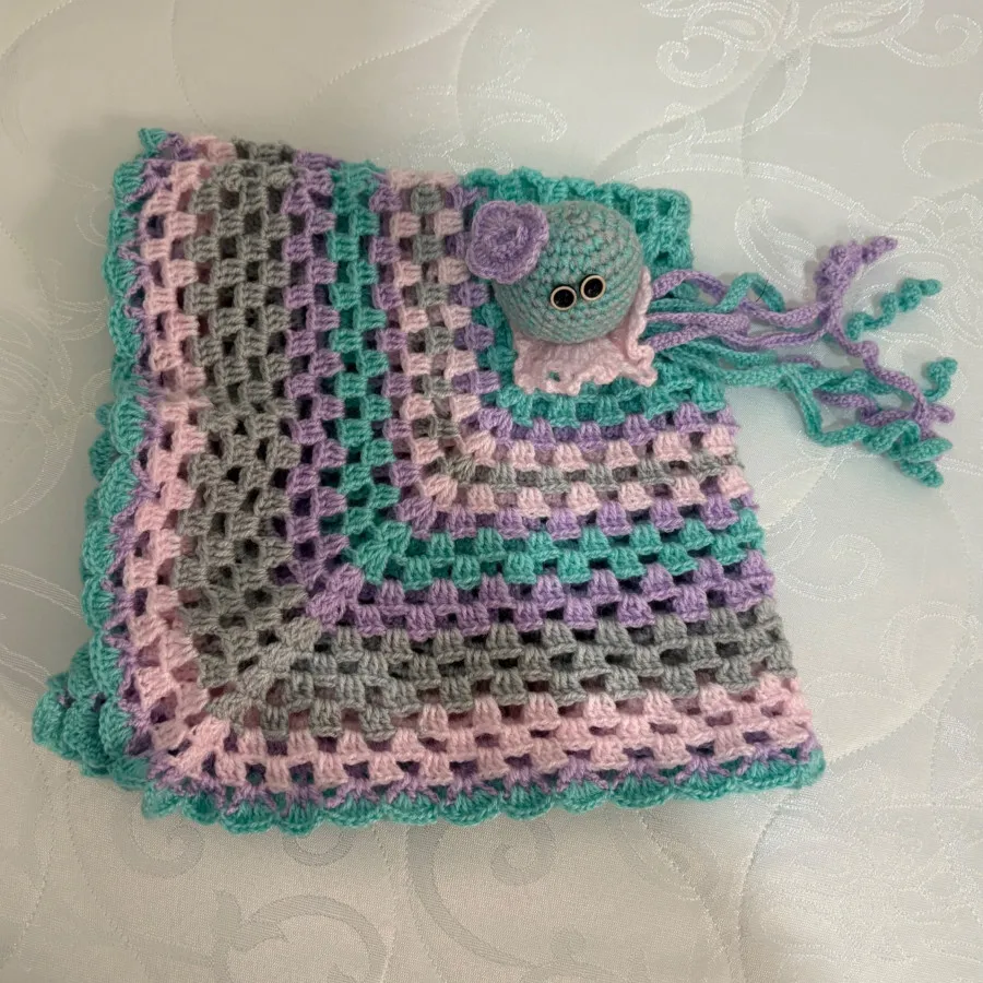 پتو نوزدای قلاب بافی