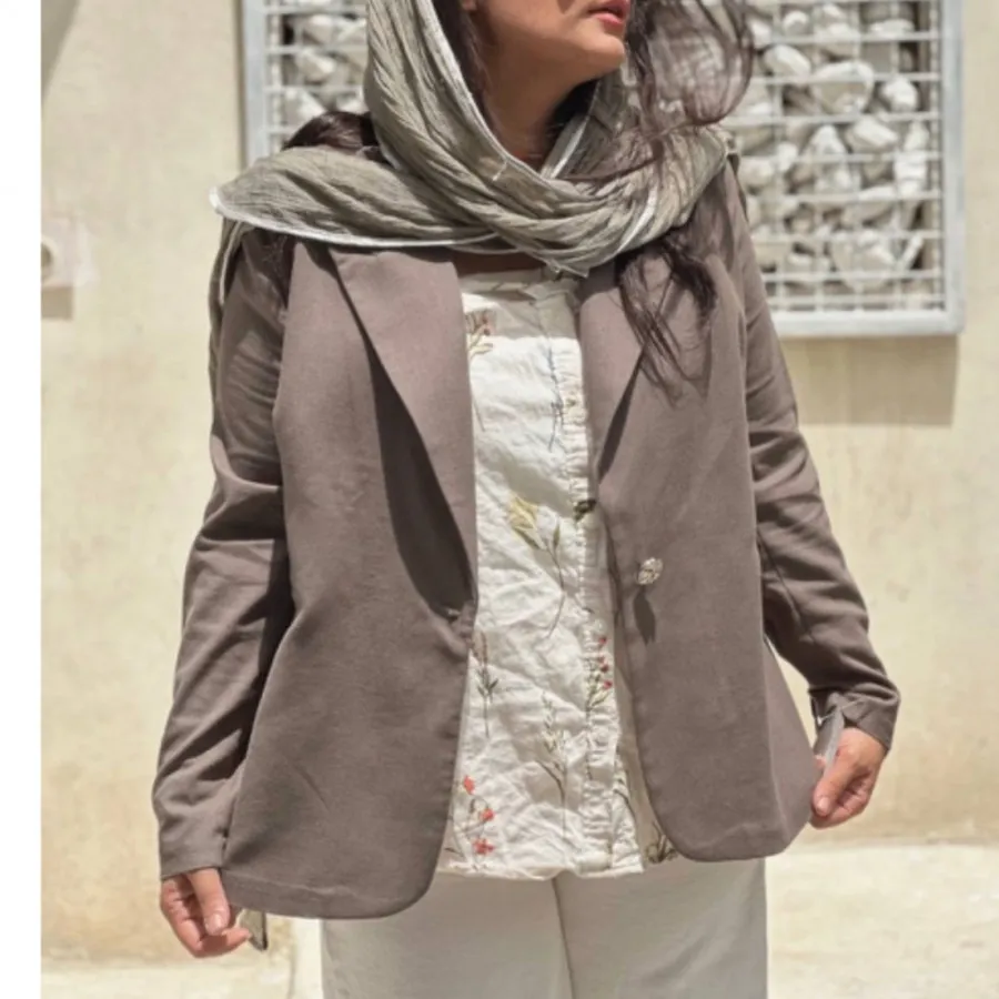 کت لینن نسکافه ای