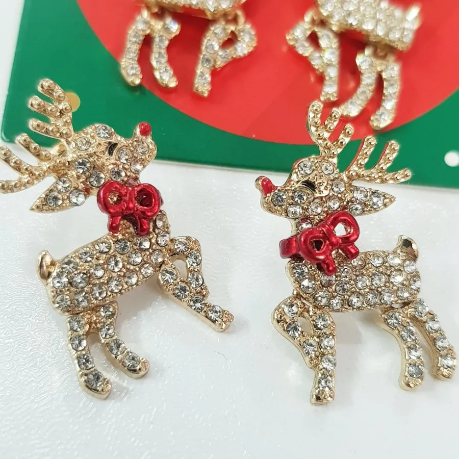 گوشواره گوزن نگین دار