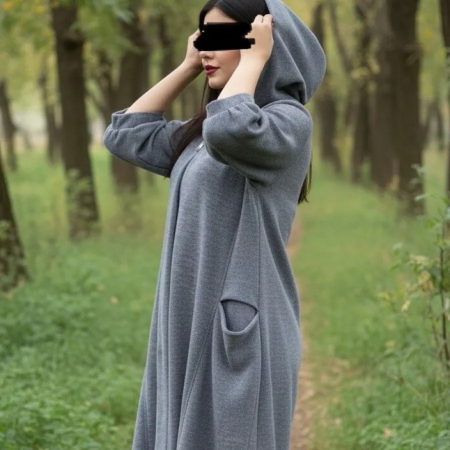 پالتو هودی دار پشمی