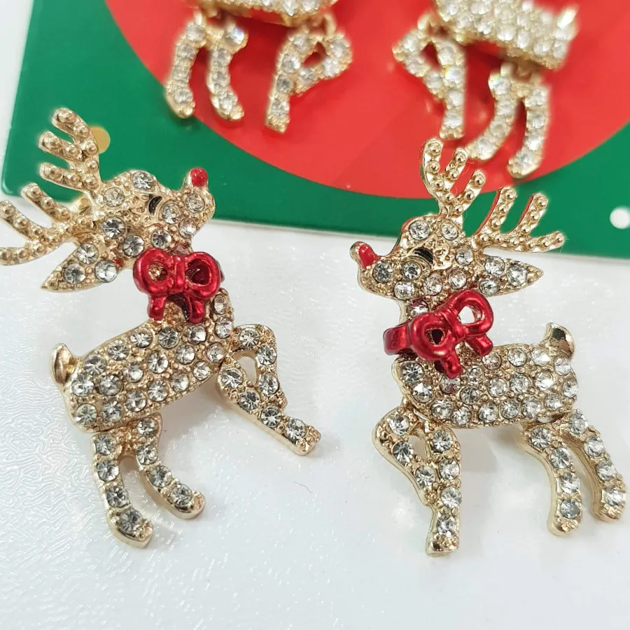 گوشواره طلایی گوزن متحرک