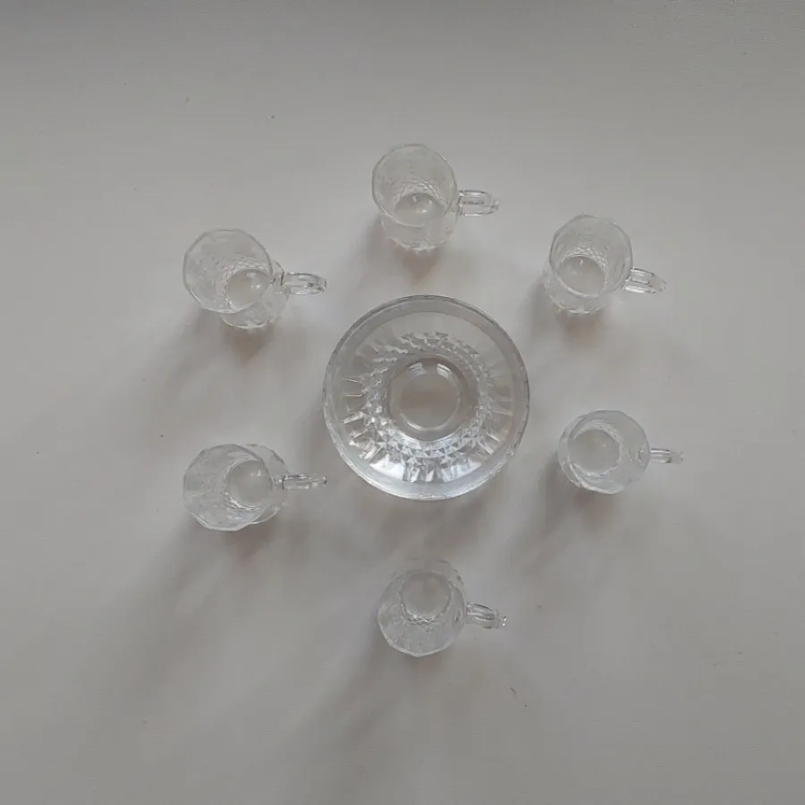 استکان و نعلبکی کریستال