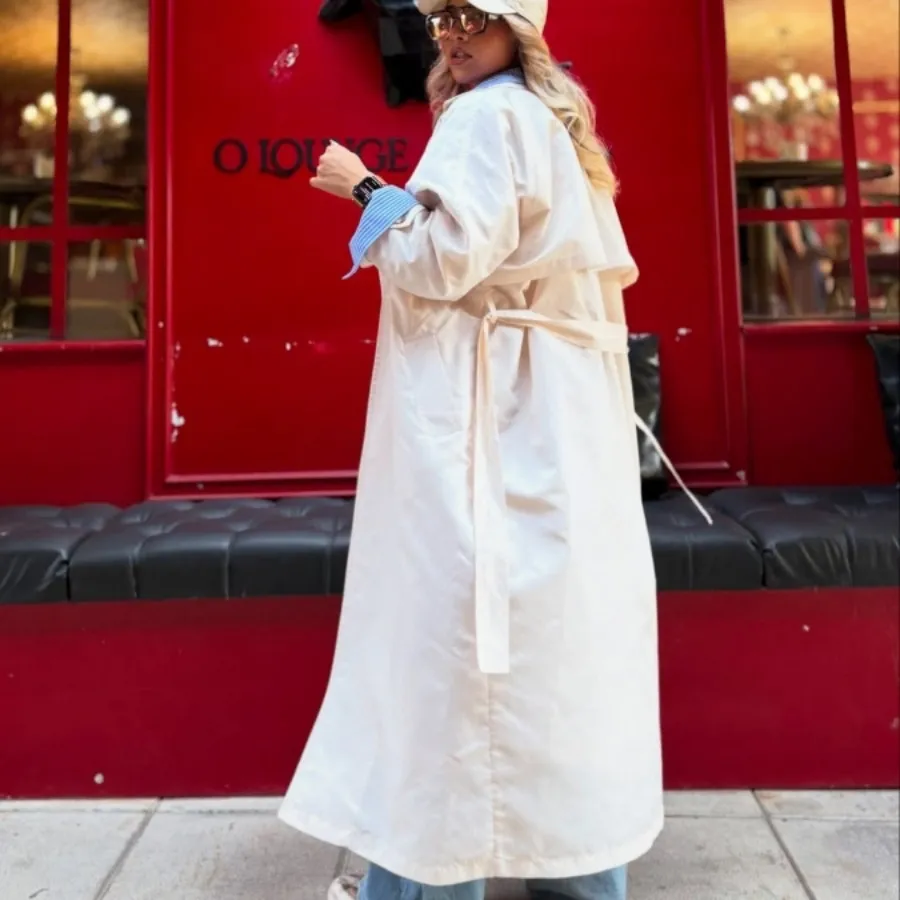 ترنچ کت بارانی بلند