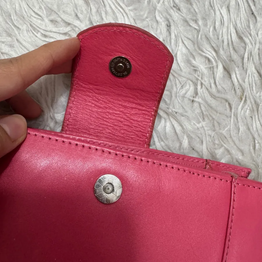 کیف پول چرم صورتی