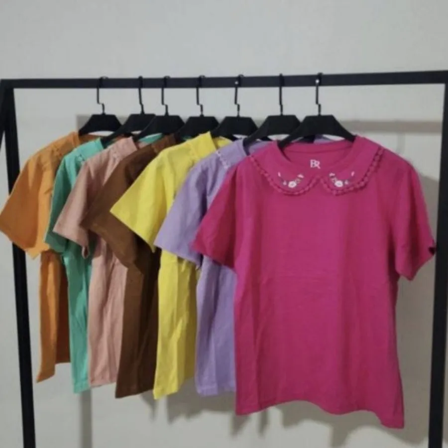 تیشرت گلدوزی یقه ب ب