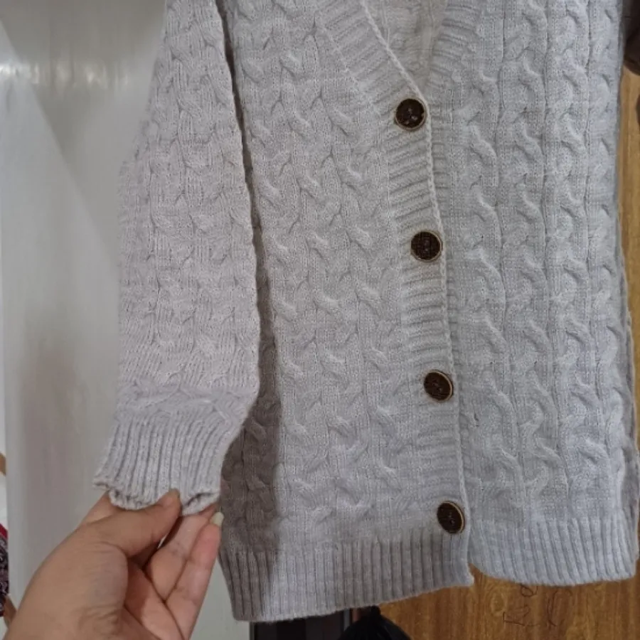 کت بافت دکمه دار