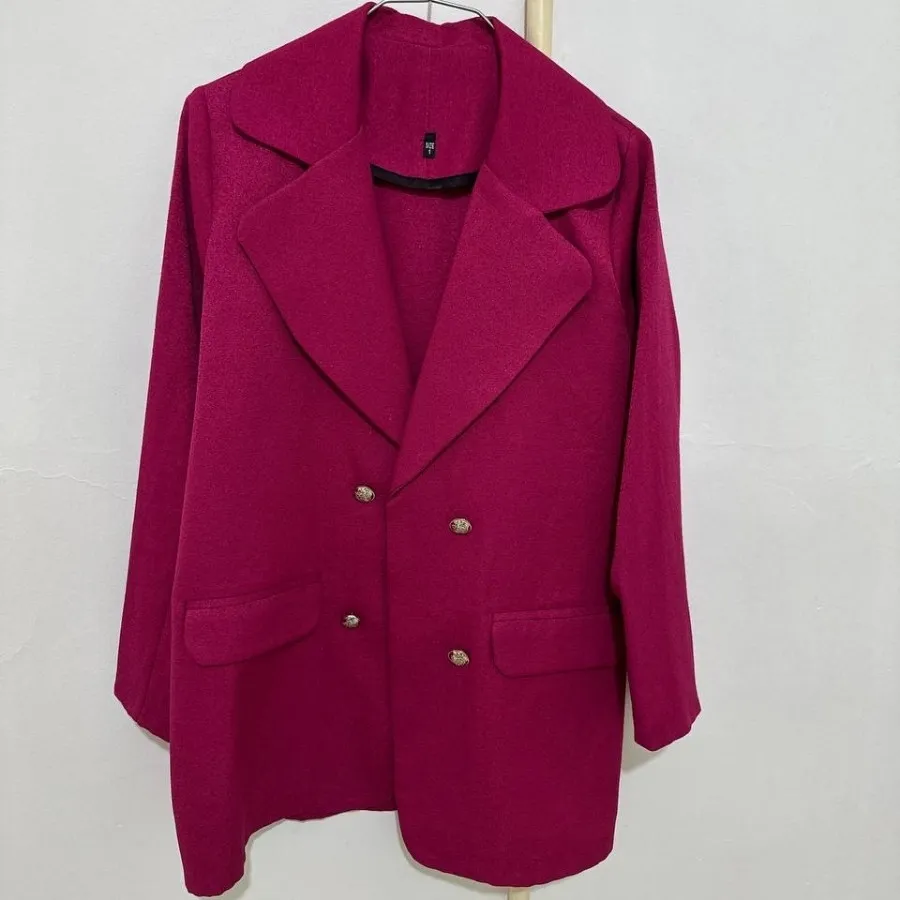 کت ژاکارد سرخابی نو