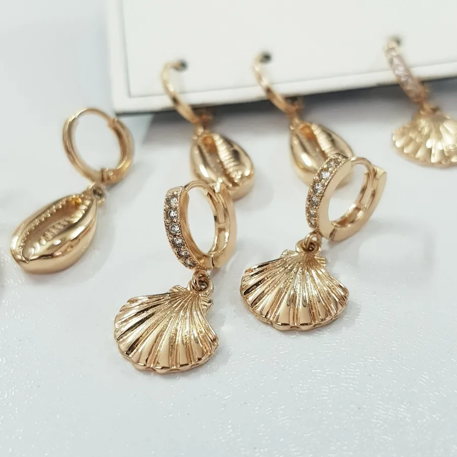 پک دو جفتی گوشواره طلایی