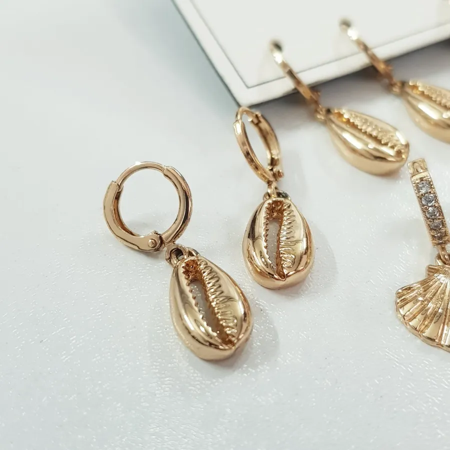 پک دو جفتی گوشواره طلایی