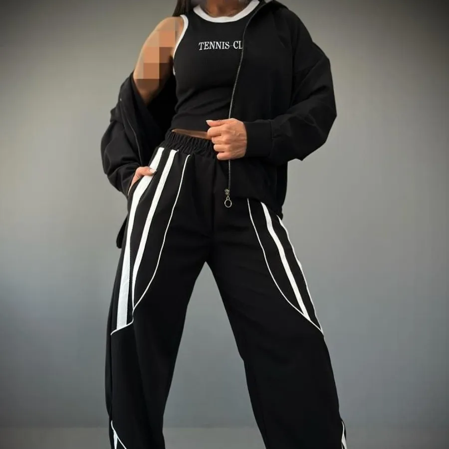 کراپ+سوییشرت+شلوار