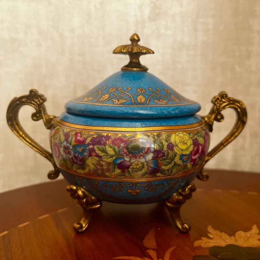 جفت قندان آنتیک چینی برنز