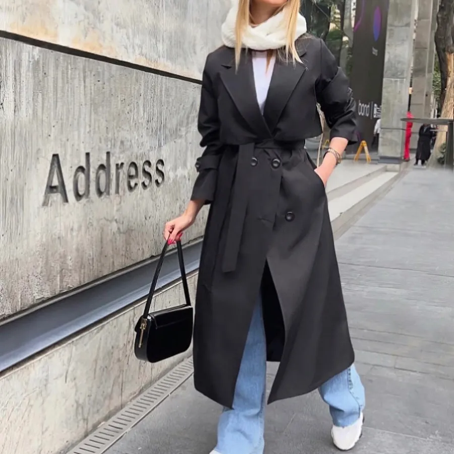 بارانی ترنچ کت مشکی