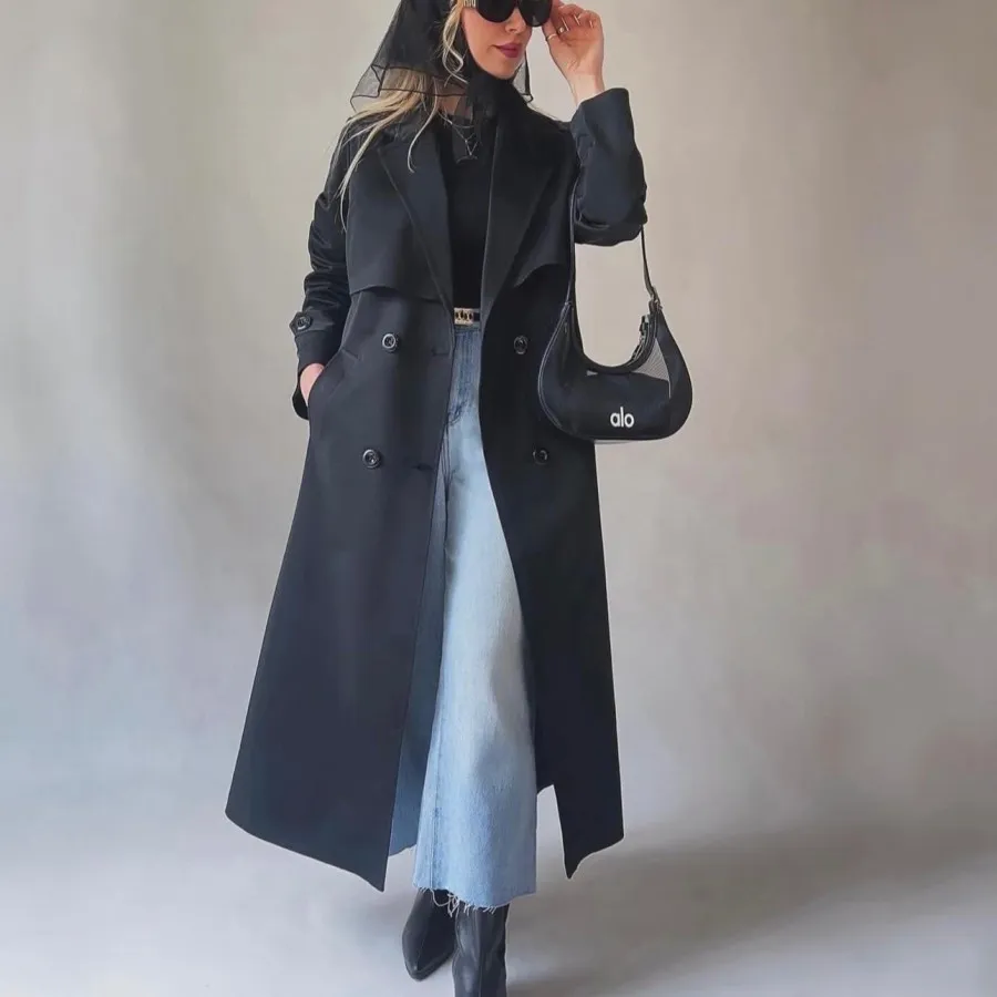 بارانی ترنچ کت مشکی