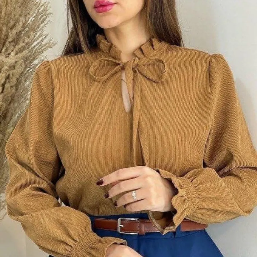 شومیز مخمل کبریتی