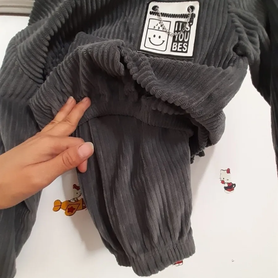 هودی شلوار مخمل پسرانه