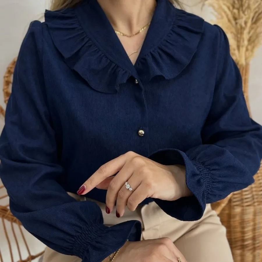 شومیز مخمل کبریتی