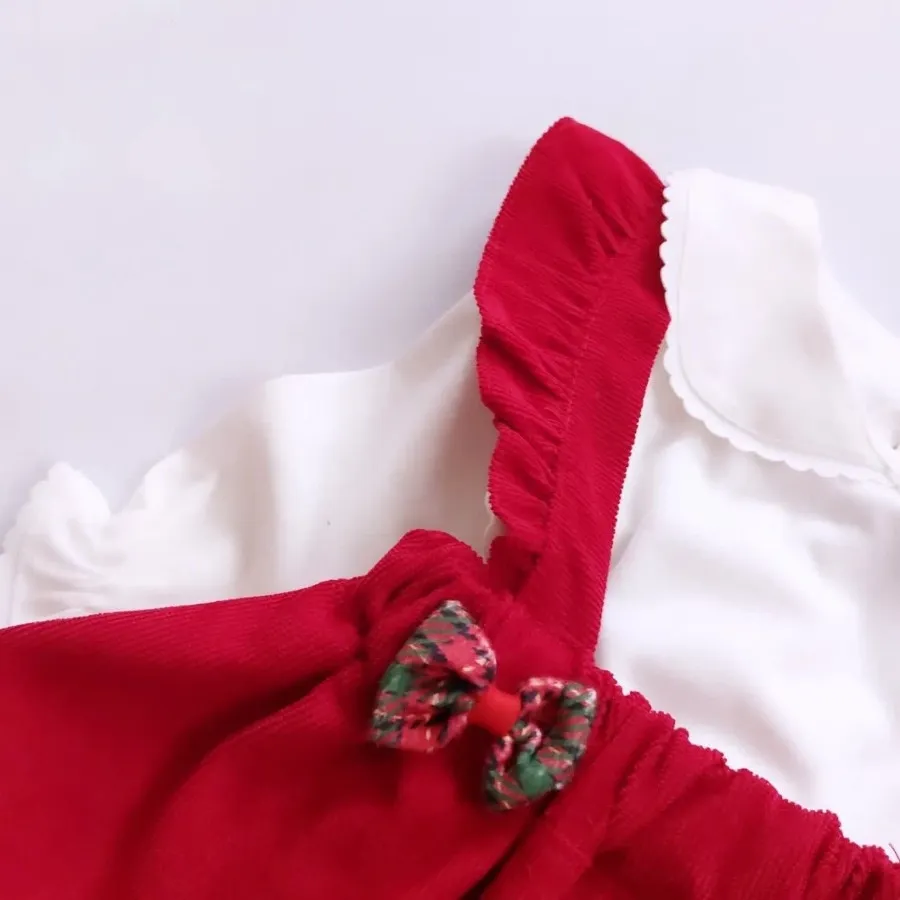 بلوز و سارافون مخمل قرمز