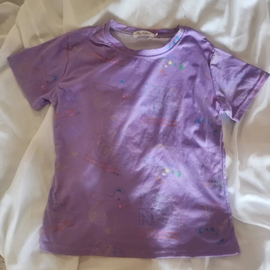 تیشرت نخی خرسی یاسی