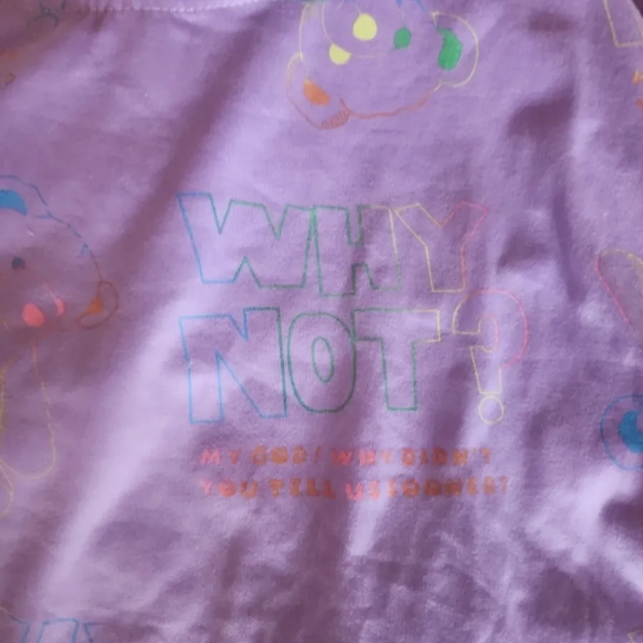 تیشرت نخی خرسی یاسی