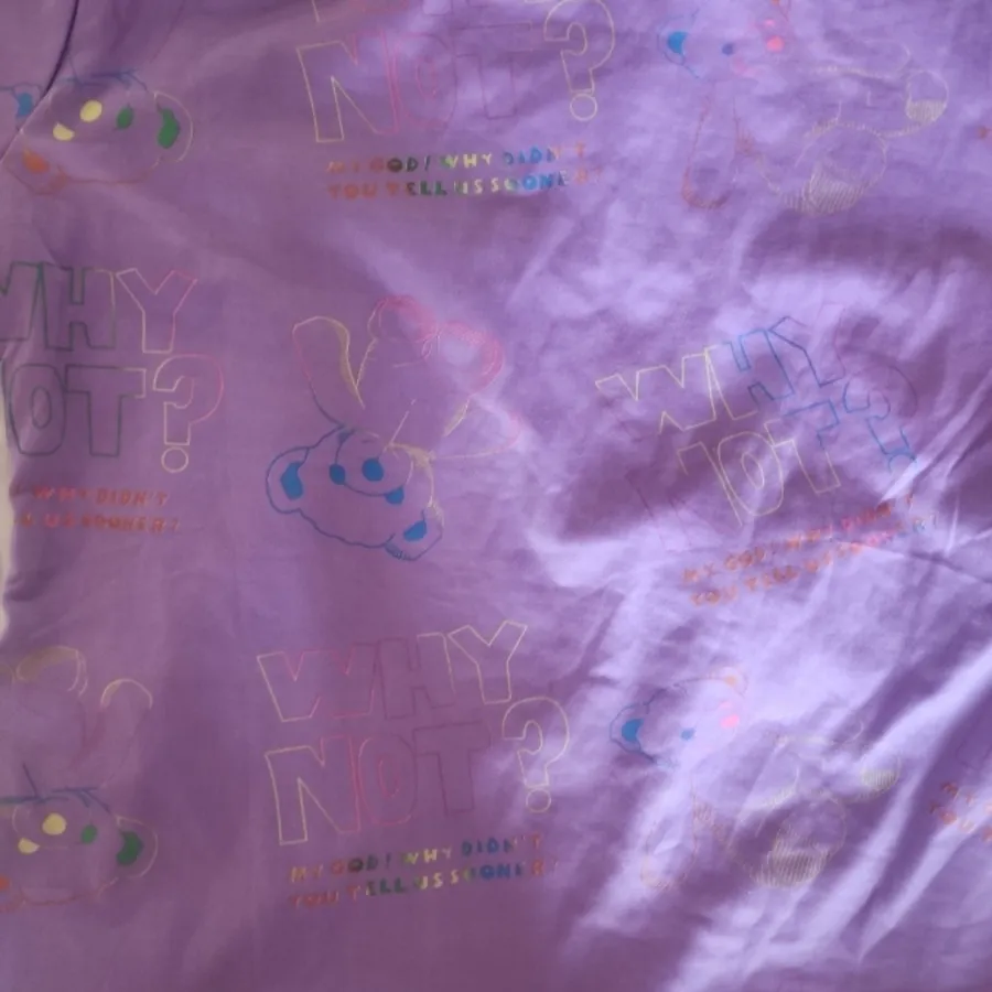 تیشرت نخی خرسی یاسی