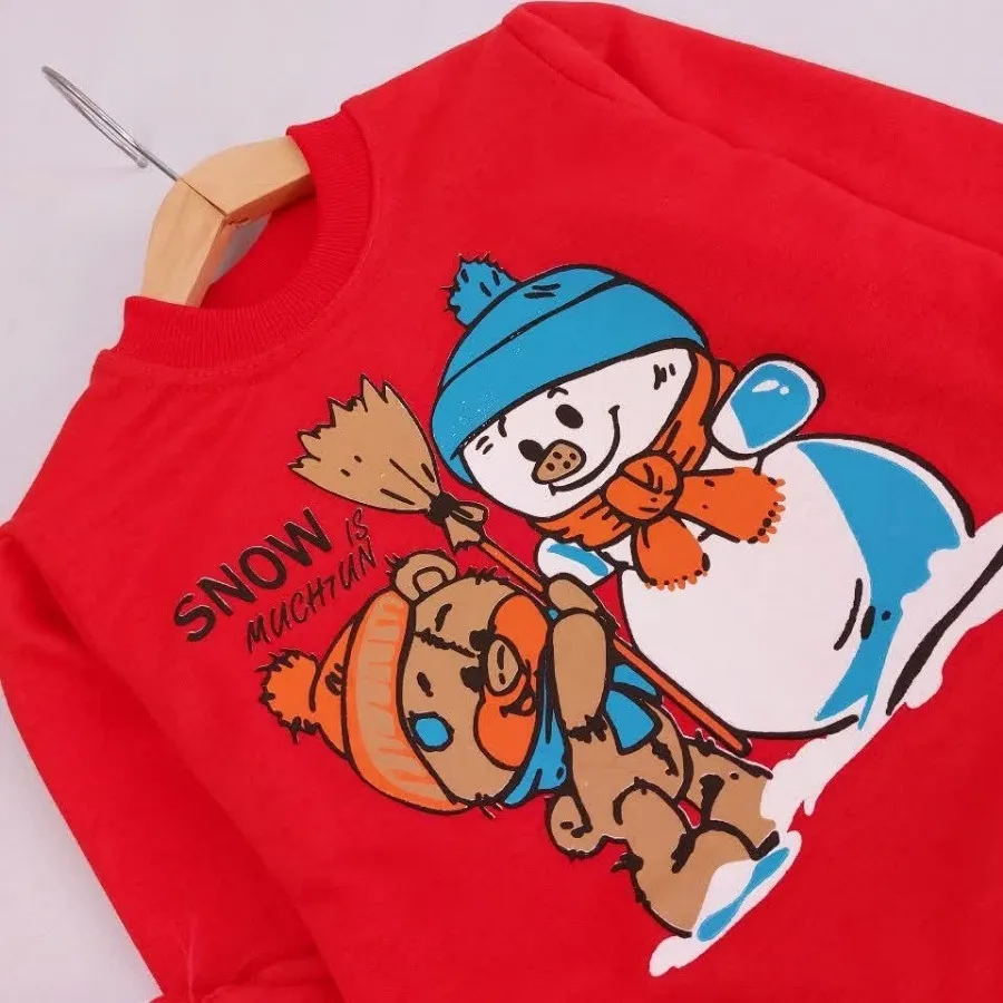 بلوز شلوار قرمز چاپدار در