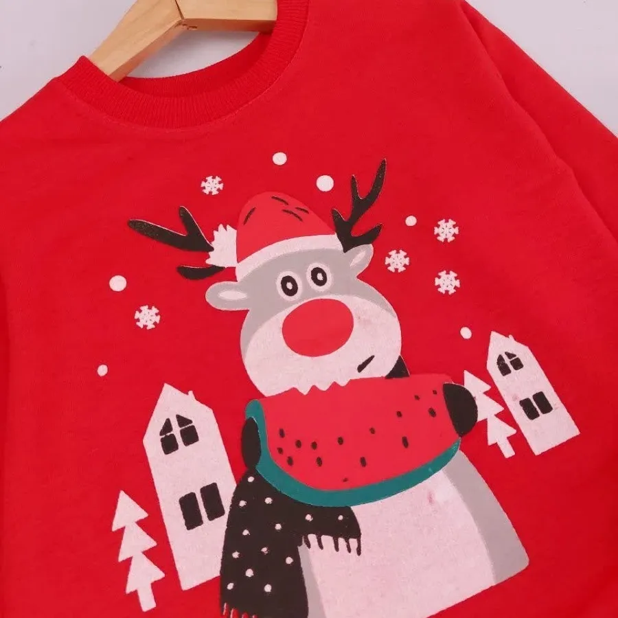 بلوز شلوار قرمز چاپدار در