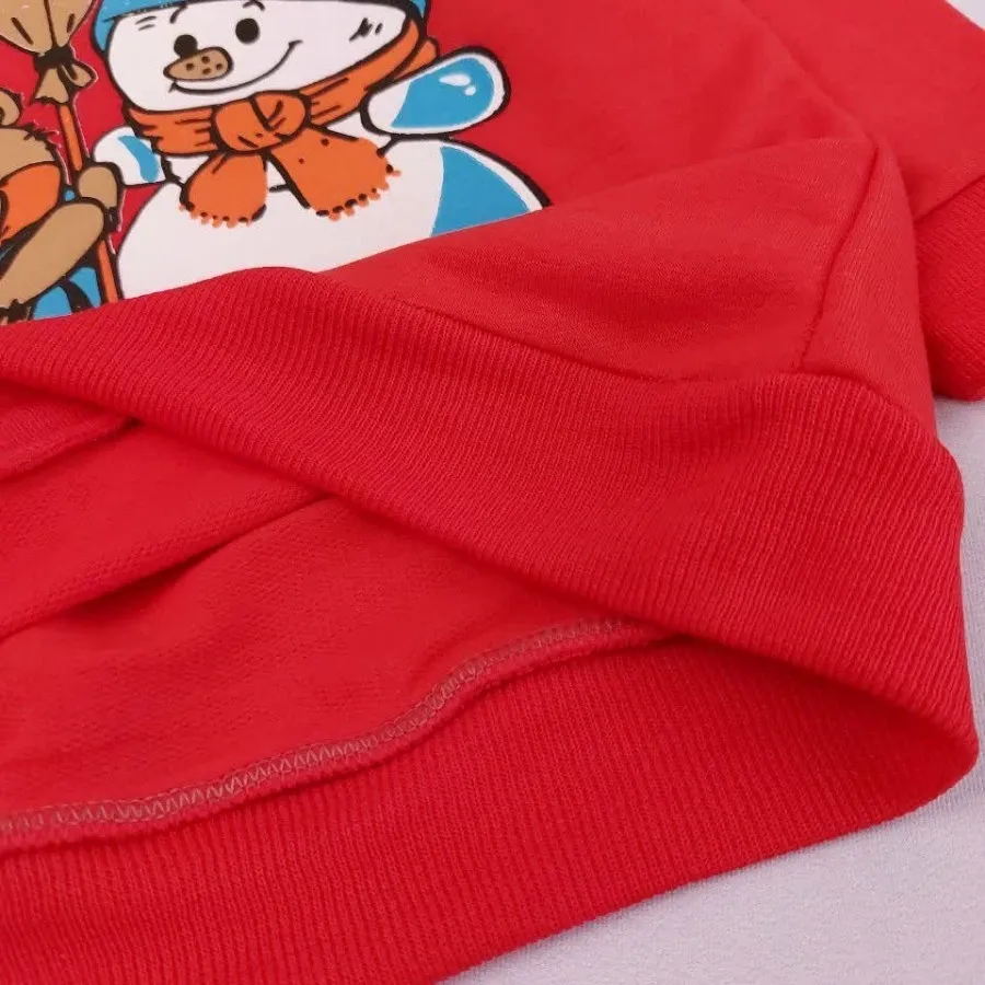 بلوز شلوار قرمز چاپدار در