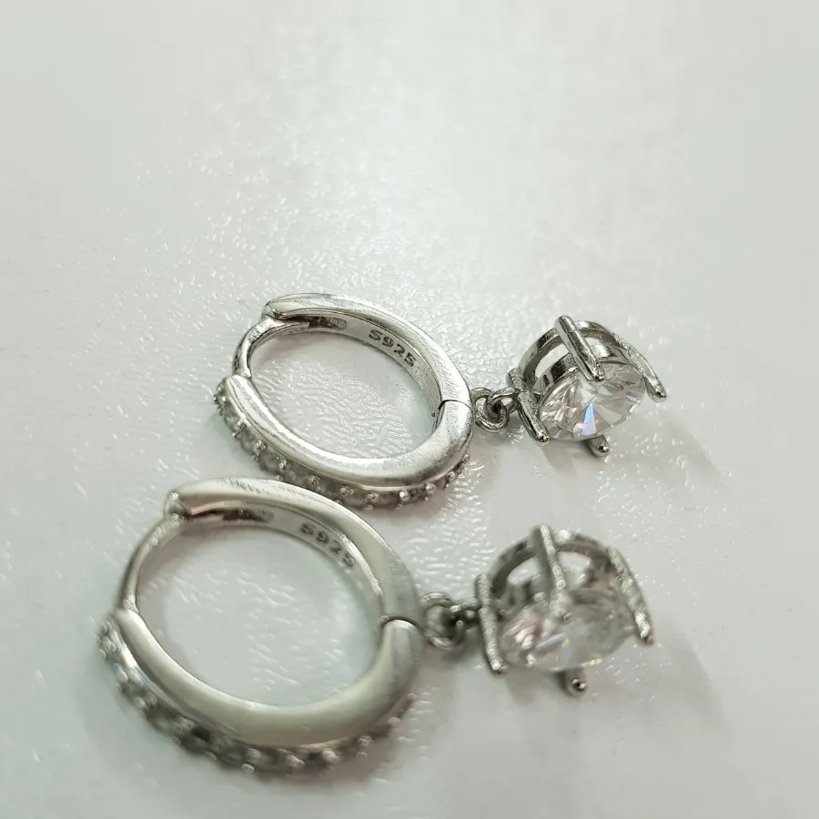 گوشواره استیل سنگ زیرکنیا