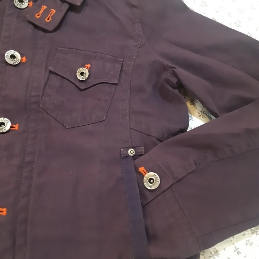 کاپشن کتان بنفش