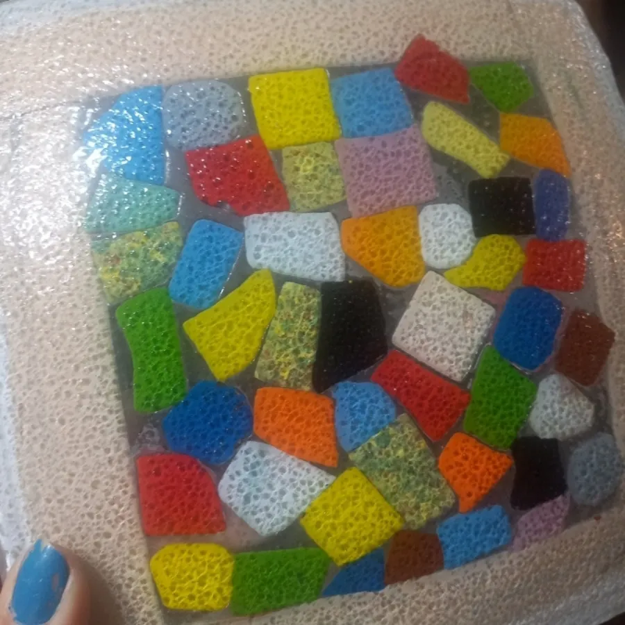 بشقاب شیشه ای کار دست