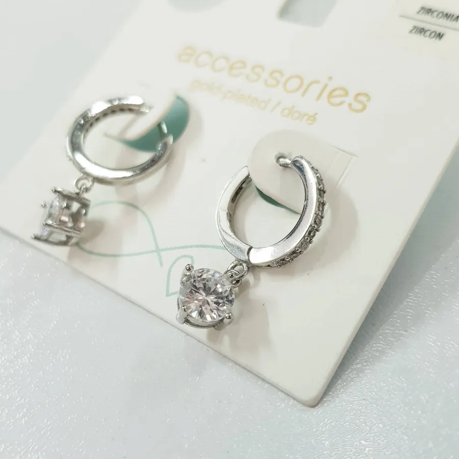 گوشواره استیل آویز سنگ