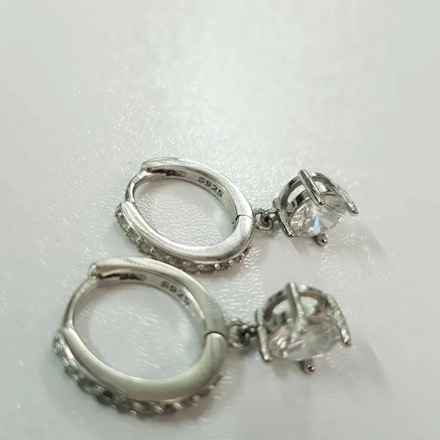 گوشواره استیل آویز سنگ