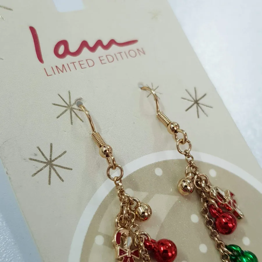 گوشواره طلایی کریسمسی