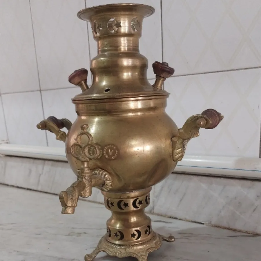 سماور ذغالی برنجی قدیمی