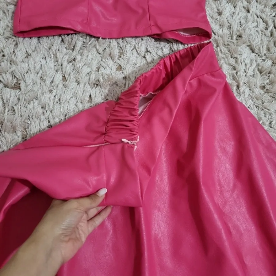 ست چرمی نیم تنه دامن