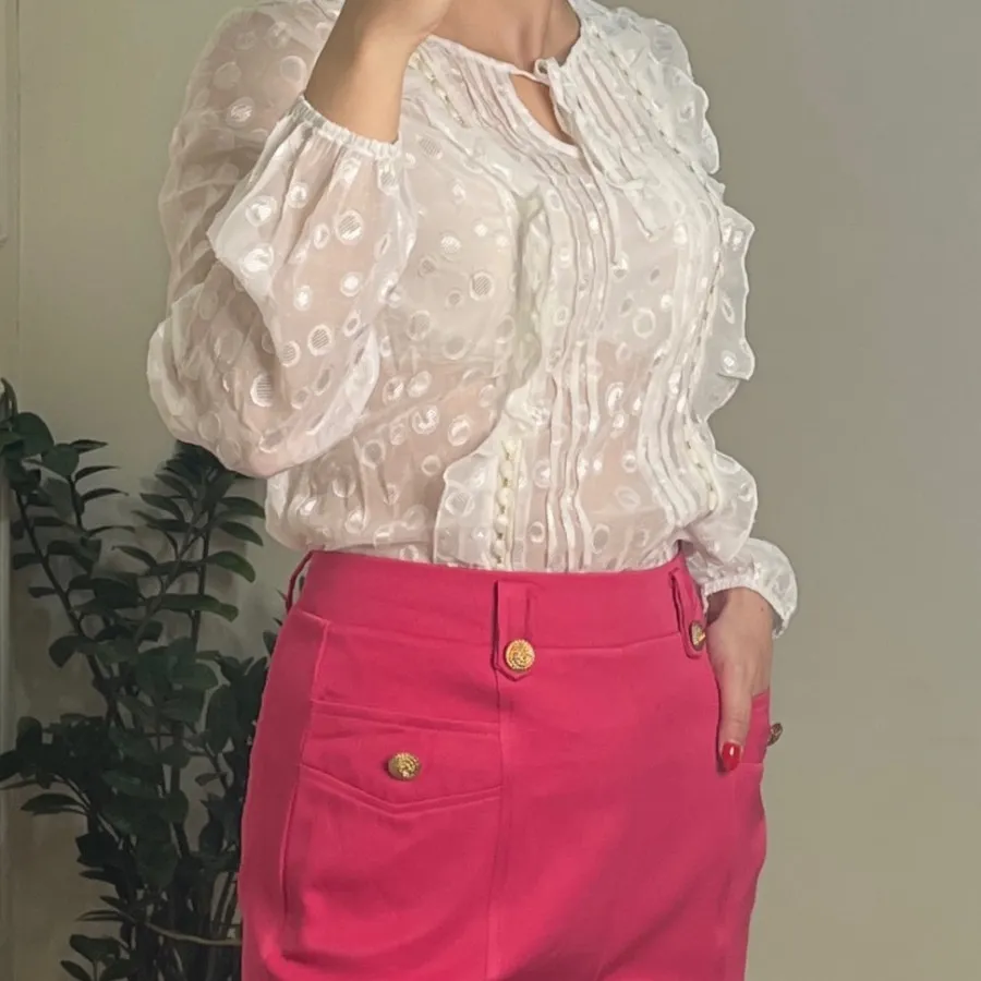 شومیز حریر سفید