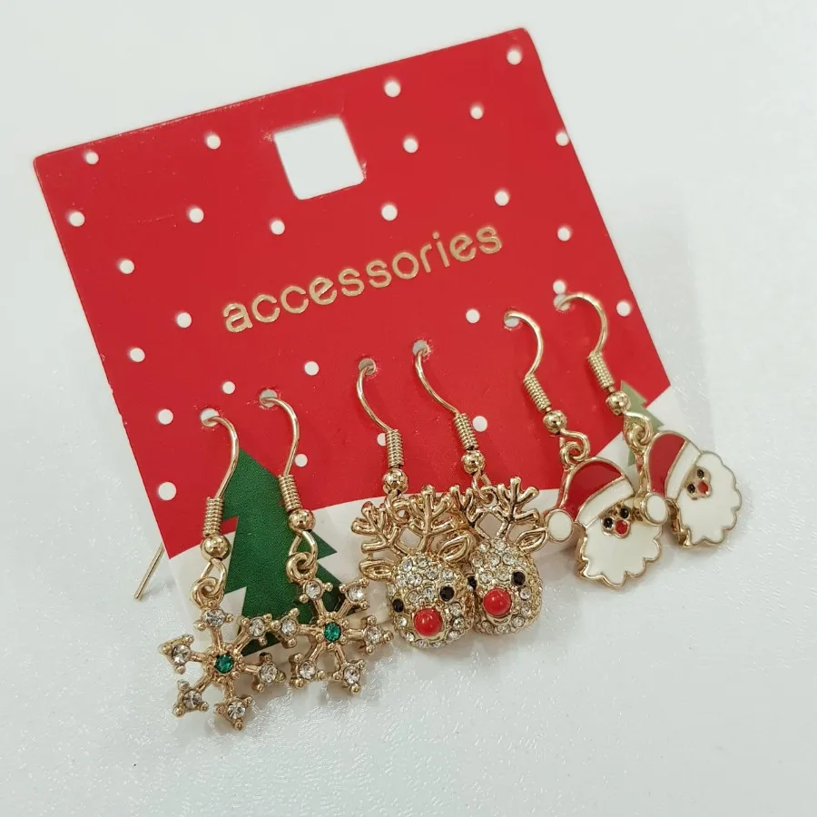 پک سه جفتی گوشواره کریسمس