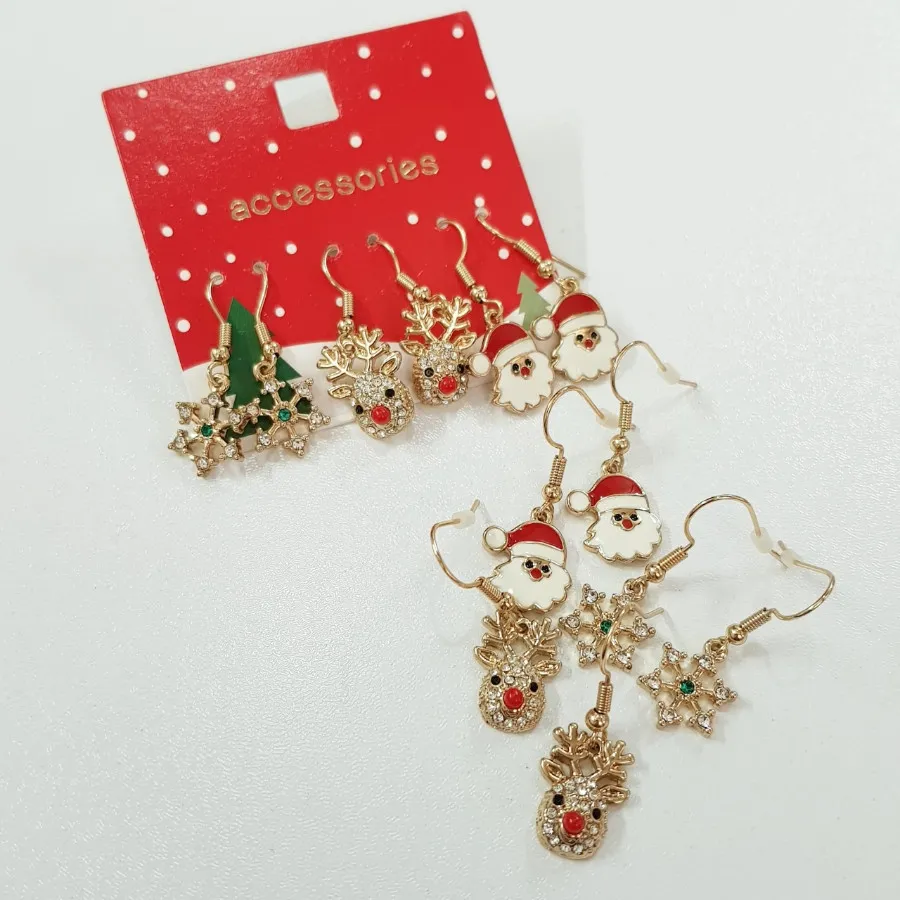 پک سه جفتی گوشواره کریسمس