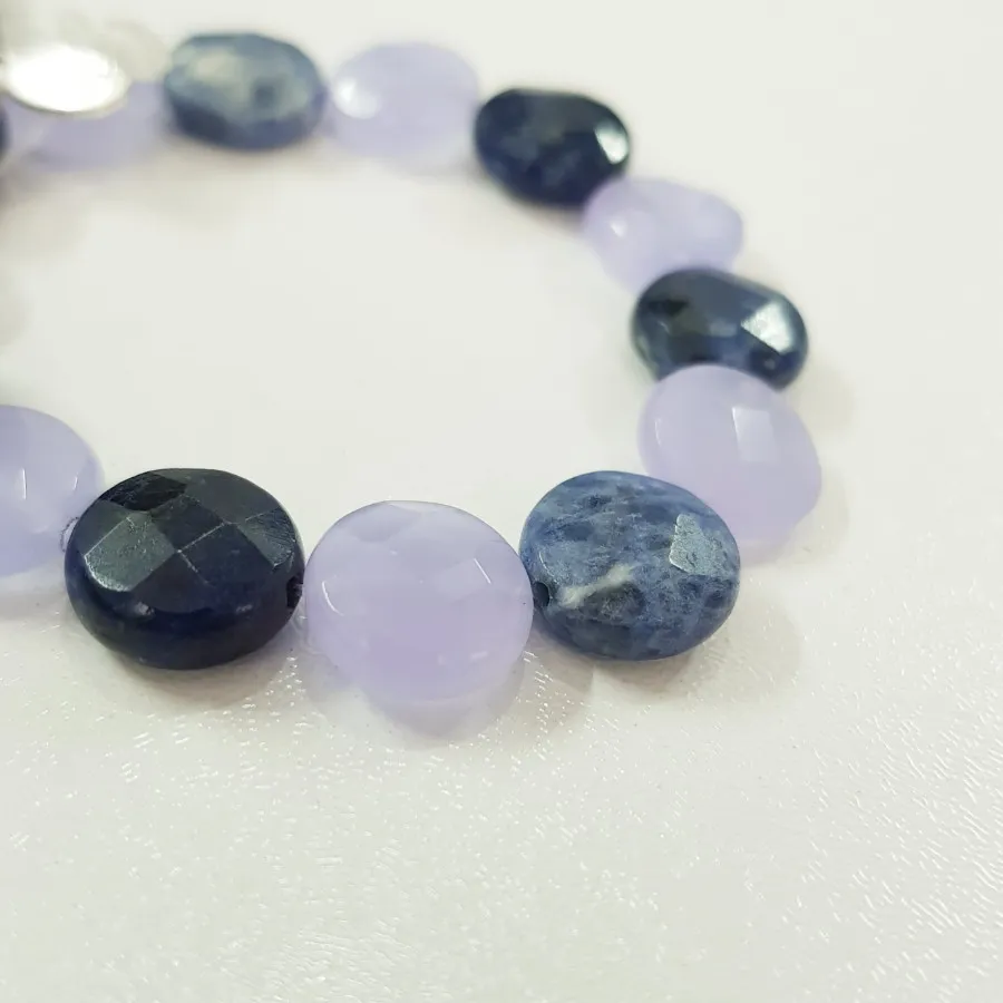 دستبند لاجورد عقیق سوسنی