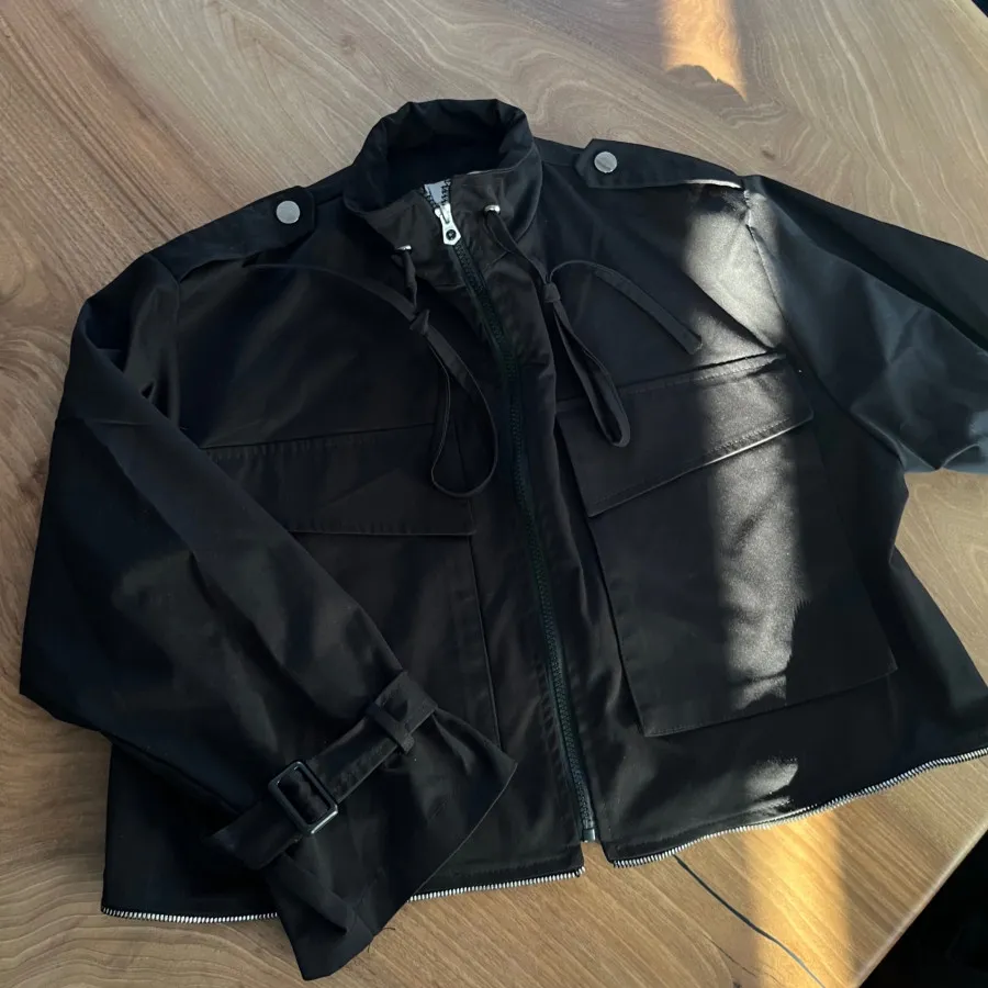 کت کراپ کتان مشکی