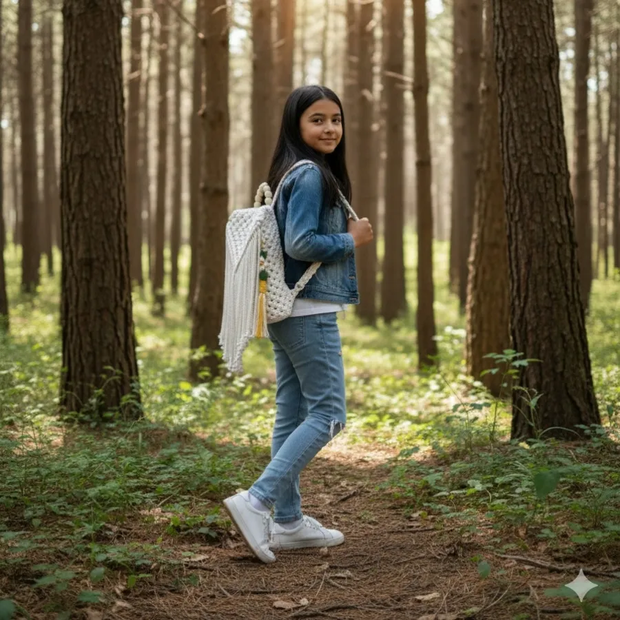 کوله پشتی مکرومه