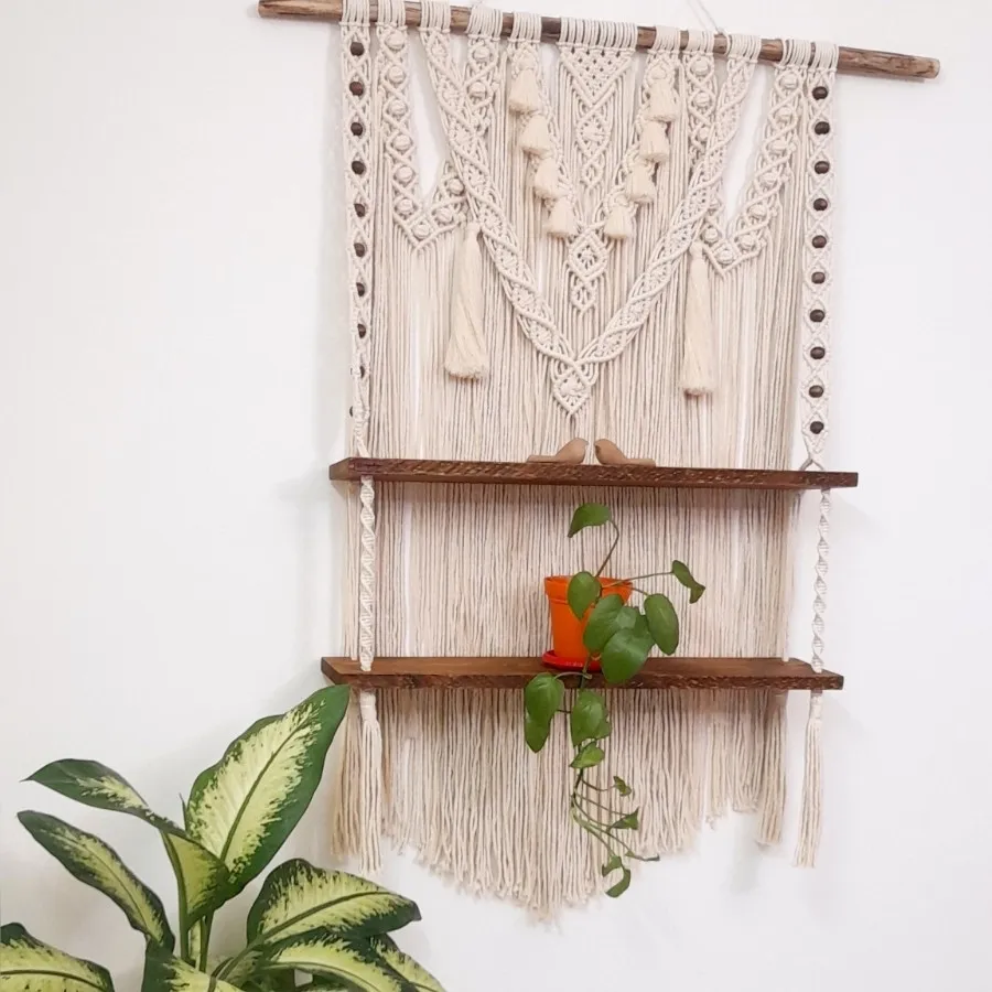 شلف دو طبقه مکرومه