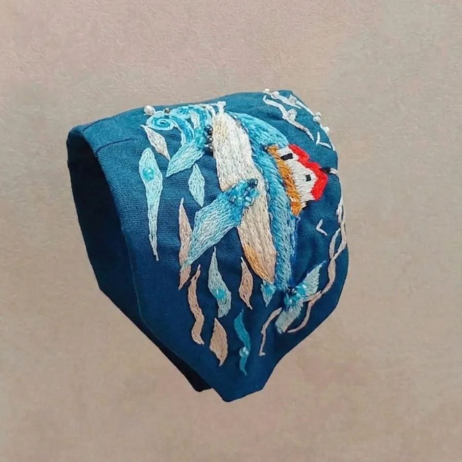 تل اسکارف گلدوزی