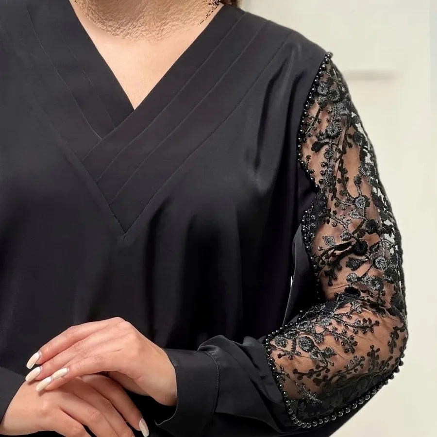 شومیز مجلسی  آستین گیپور