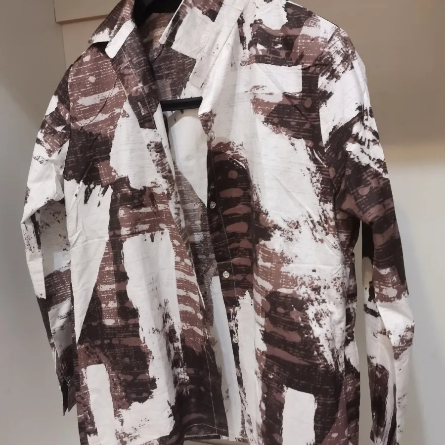 شومیز جلو دکمه قهوه ای نو