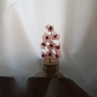 گل کریستالی با گلدان