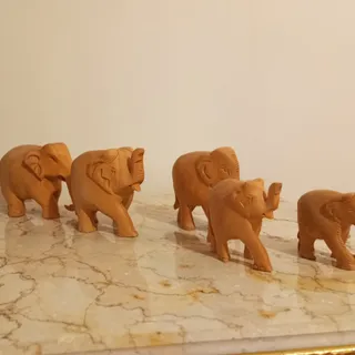 مجسمه های فیل چوبی هندی