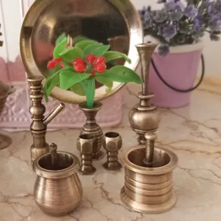 ظروف برنجی ریز آنتیک